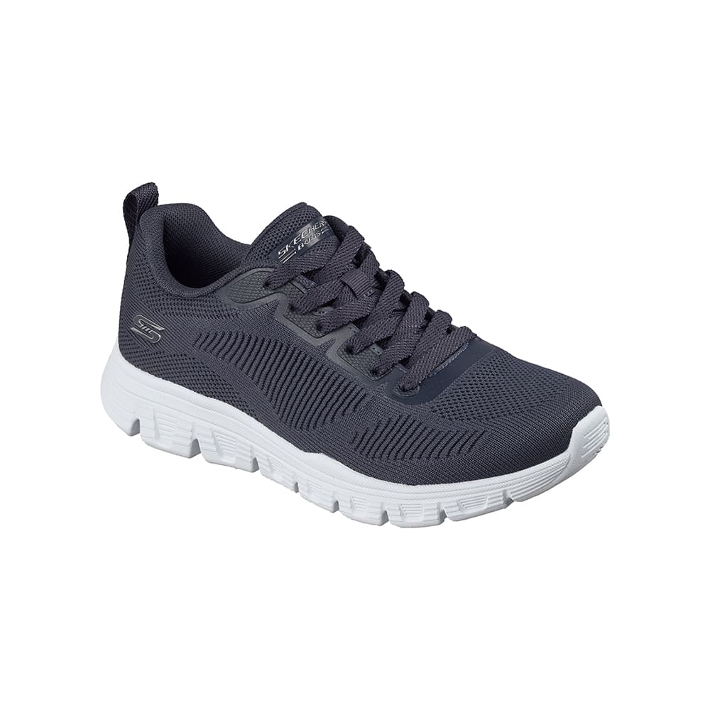 Tenis SkechersMujer Engineered Knit Lace Up- Gris