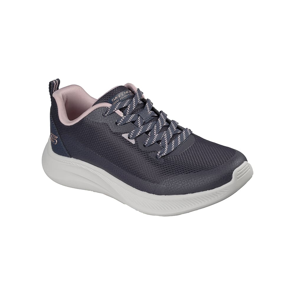 Tenis SkechersMujer Mesh Lace Up W/Hotmelt- Gris