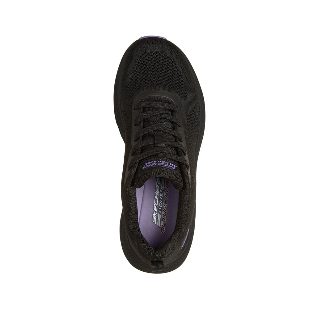 Tenis SkechersMujer Knit Mesh Lace Up- Negro
