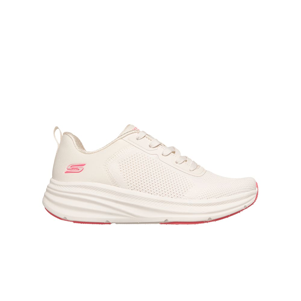 Tenis SkechersMujer Knit Mesh Lace Up- Rosado