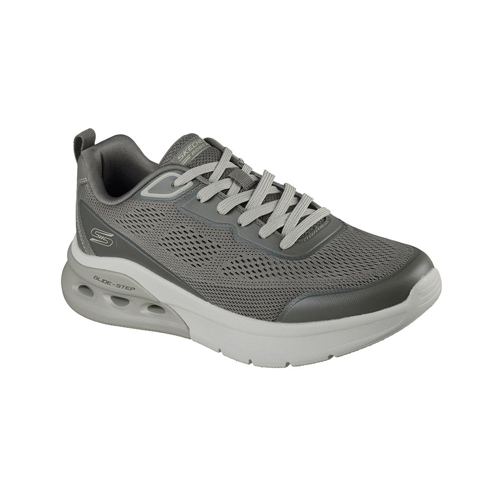 Tenis Skechers Hombre Bobs Arc Waves 2.0 Classrank - Gris Oliva
