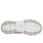 Tenis Mujer Skechers D'Lites Smooth Nostalgia - Blanco/Gris