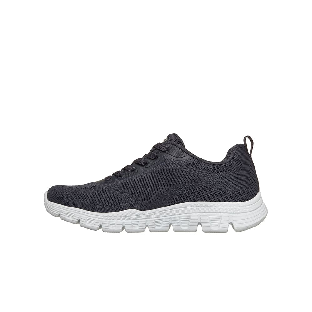 Tenis SkechersMujer Engineered Knit Lace Up- Gris