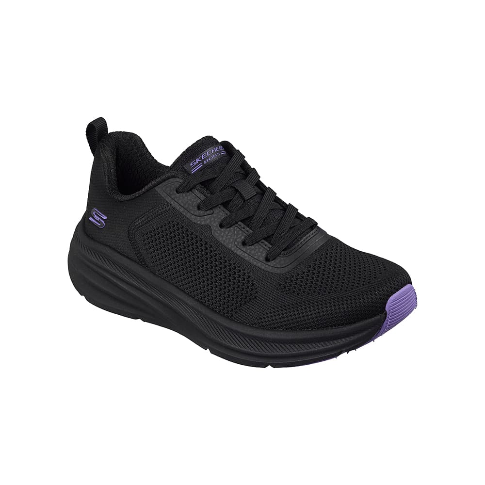 Tenis SkechersMujer Knit Mesh Lace Up- Negro