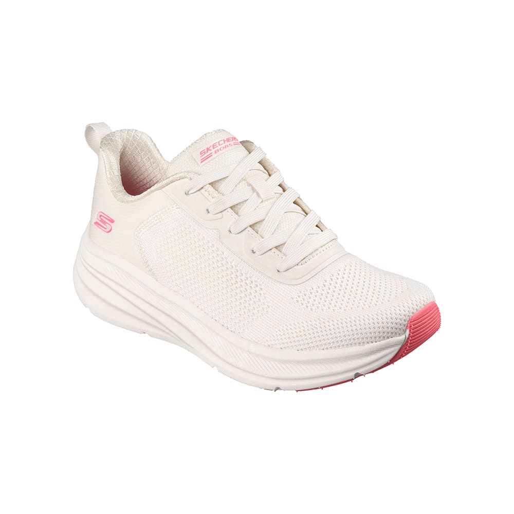 Tenis SkechersMujer Knit Mesh Lace Up- Rosado