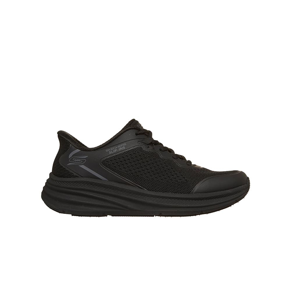 Tenis SkechersMujer Slip-Ins Fly Knit Bungee- Negro