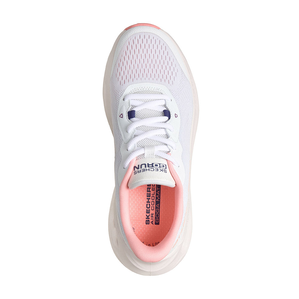 Tenis Skechers Mujer Max Cushioning Glide-Step - Blanco Rosado