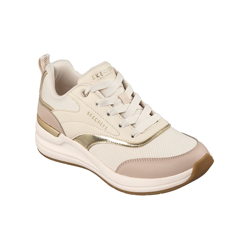 Tenis SkechersMujer Duraleather - Mesh W/- Cafe