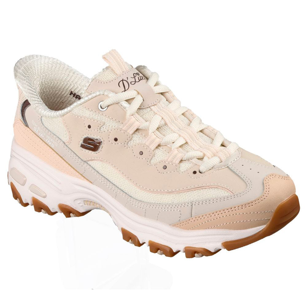 Tenis Mujer Skechers D'Lites Smooth Nostalgia - Blanco
