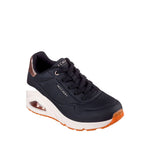Tenis Skechers Mujer Uno Wedge - Hi Steps - Negro - Blanco