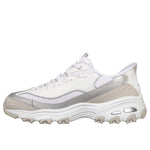 Tenis Mujer Skechers D'Lites Smooth Nostalgia - Blanco/Gris