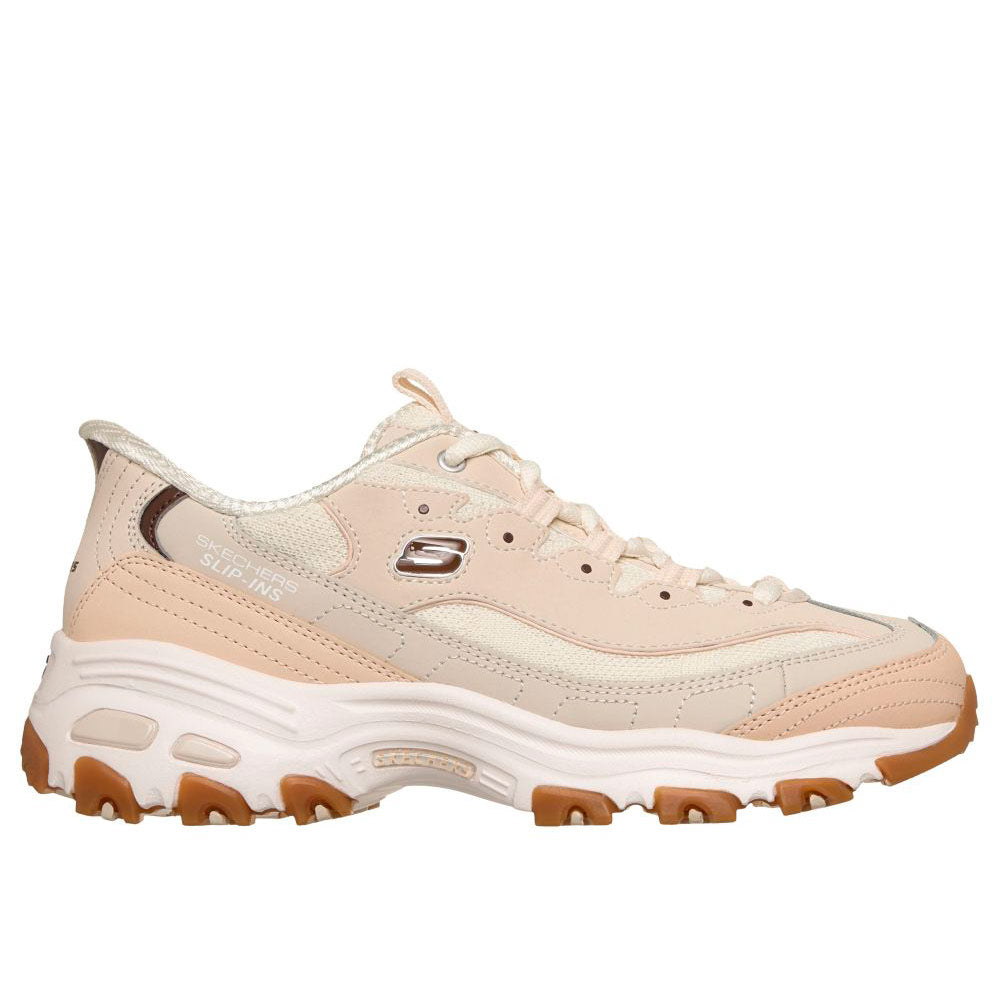 Tenis Mujer Skechers D'Lites Smooth Nostalgia - Blanco