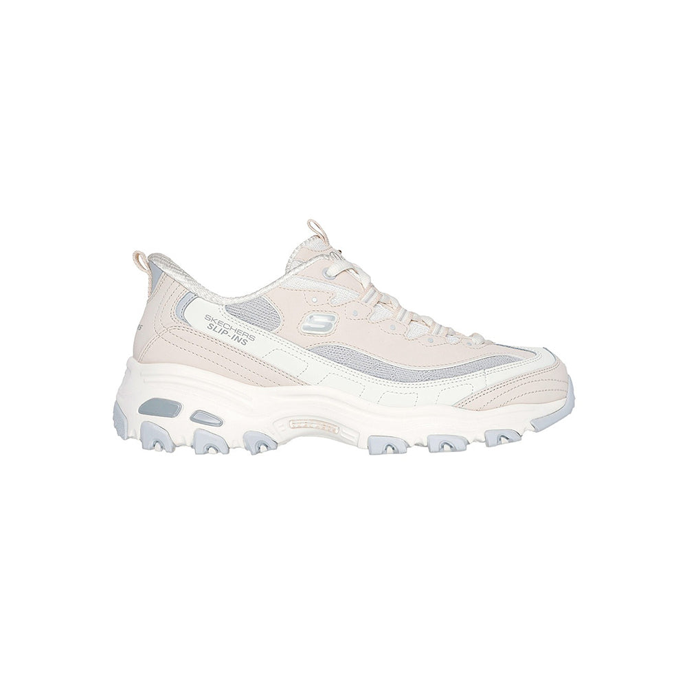 Tenis Skechers Mujer D'Lites Smooth Nostalgia - Beige
