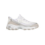 Tenis Mujer Skechers D'Lites Smooth Nostalgia - Blanco/Gris