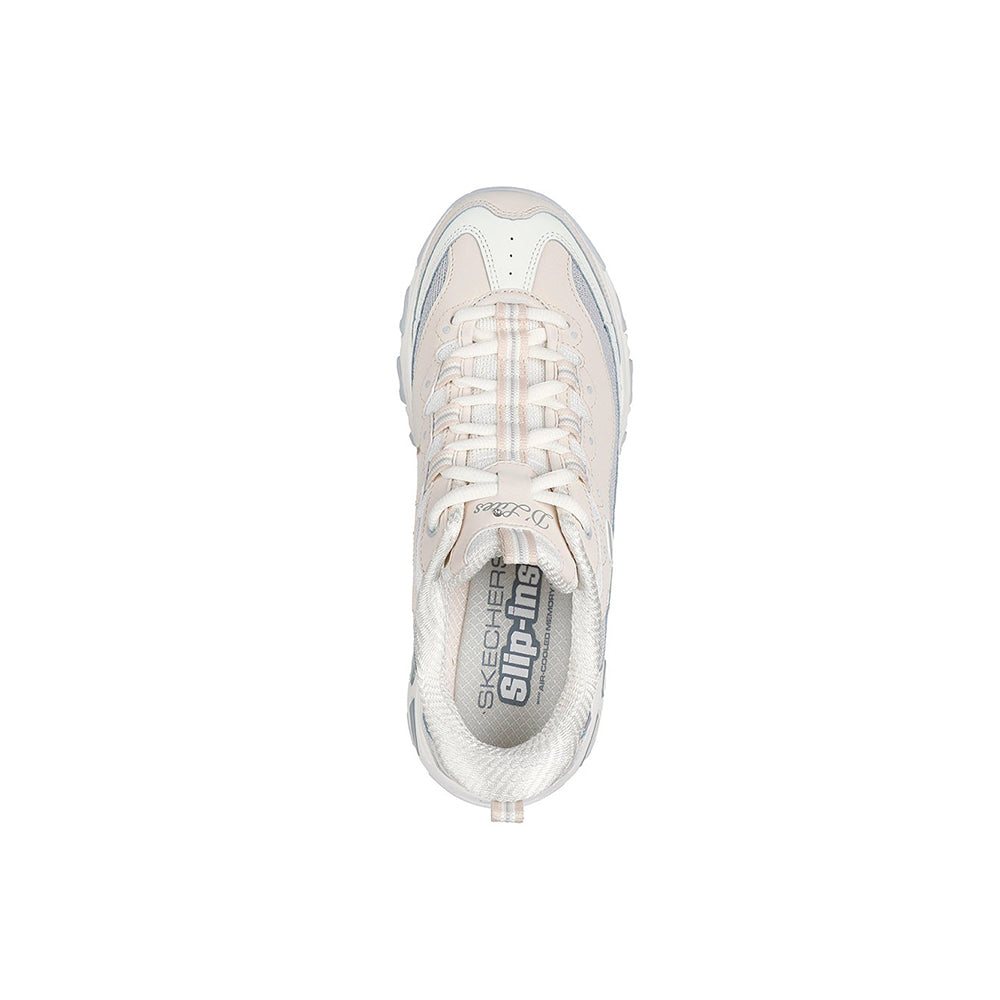 Tenis Skechers Mujer D'Lites Smooth Nostalgia - Beige