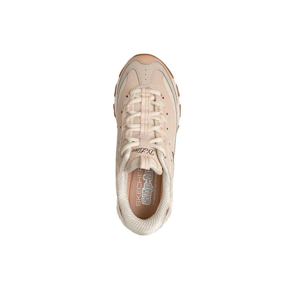 Tenis Mujer Skechers D'Lites Smooth Nostalgia - Blanco