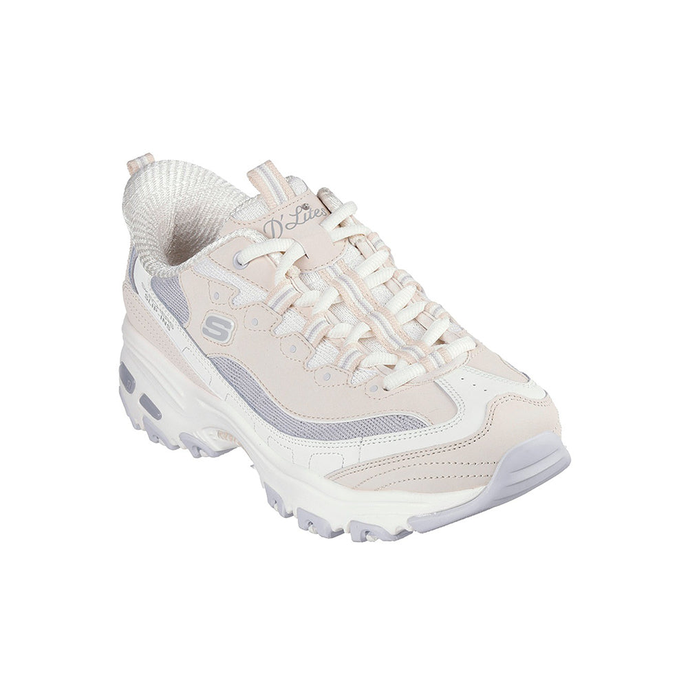 Tenis Skechers Mujer D'Lites Smooth Nostalgia - Beige