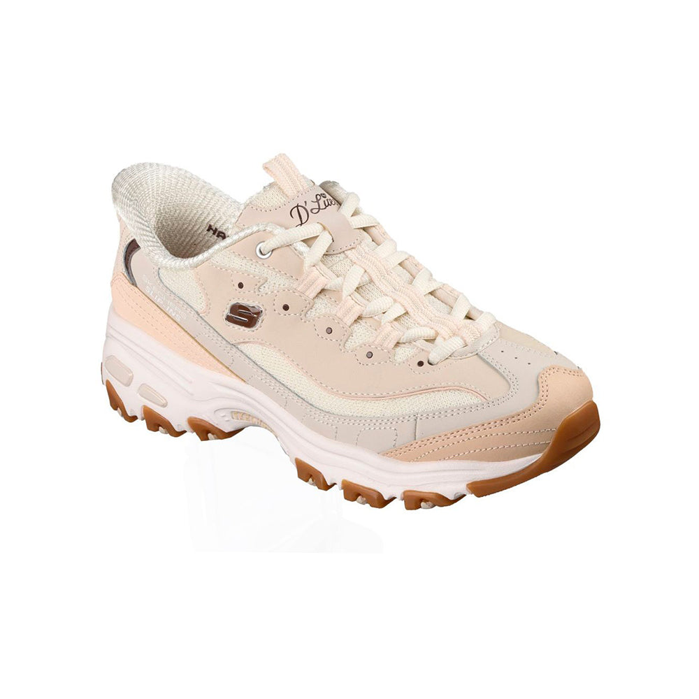 Tenis Mujer Skechers D'Lites Smooth Nostalgia - Blanco